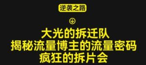 大光的拆迁队(30个片),揭秘博主的流量密码,疯狂的拆片会-沐风资源库