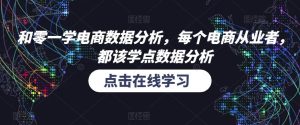 和零一学电商数据分析，每个电商从业者，都该学点数据分析-沐风资源库