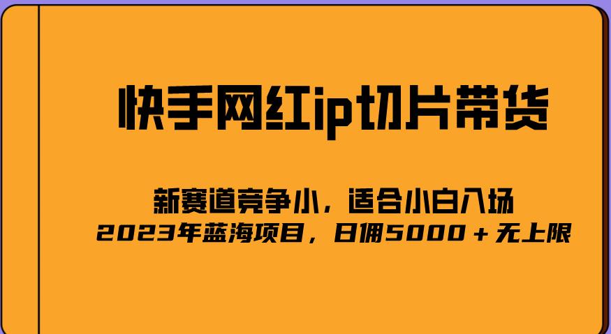 2023爆火的快手网红IP切片，号称日佣5000＋的蓝海项目，二驴的独家授权-沐风资源库