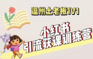 小红书1对1引流获客训练营：账号、内容、引流、成交（价值3999元）-沐风资源库