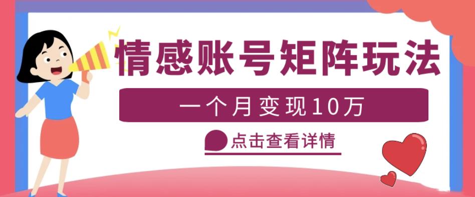 云天情感账号矩阵项目,简单操作,月入10万+可放大(教程+素材)-沐风资源库