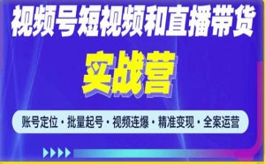2023最新微信视频号引流和变现全套运营实战课程，小白也能玩转视频号短视频和直播运营-沐风资源库