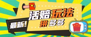 外面收费398的拼多多最新活赔项目，单号单次净利润100-300+【详细玩法教程】-沐风资源库