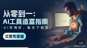 从零到一：AI工具造富指南（文案专家篇）​学会使用主流AI工具，方法和心法的融合-沐风资源库