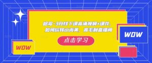 哈哥·3月线下实操课高清视频+课件，如何玩转小而美，高毛利直播间-沐风资源库