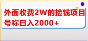 外面收费2w的直播买货捡钱项目，号称单场直播撸2000+【详细玩法教程】-沐风资源库