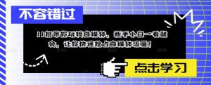 11招带你玩转自媒体，新手小白一看就会，让你快速抢占自媒体流量！-沐风资源库