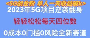 2023年最新自动裂变5g创业粉项目，日进斗金，单天引流100+秒返号卡渠道+引流方法+变现话术【揭秘】-沐风资源库