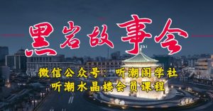 听潮阁学社黑岩故事会实操全流程，三级分销小说推文模式，1万播放充值500，简单粗暴！-沐风资源库