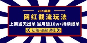 2023网红·同款截流玩法【初级+高级课程】上架当天出单当月破10w+持续爆单-沐风资源库
