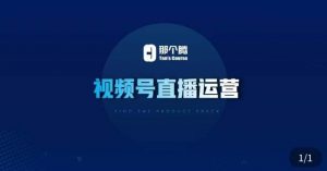 那个腾·视频号直播运营，​视频号直播推流逻辑/流量渠道解析/直播起号攻略/直播实操技巧-沐风资源库