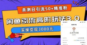 亲测日引50+精准粉，闲鱼引流高阶玩法3.0，实操变现3000元【揭秘】-沐风资源库