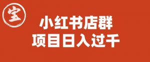宝哥小红书店群项目，日入过千（图文教程）【揭秘】-沐风资源库
