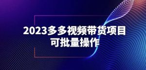 2023多多视频带货项目，可批量操作【保姆级教学】【揭秘】-沐风资源库