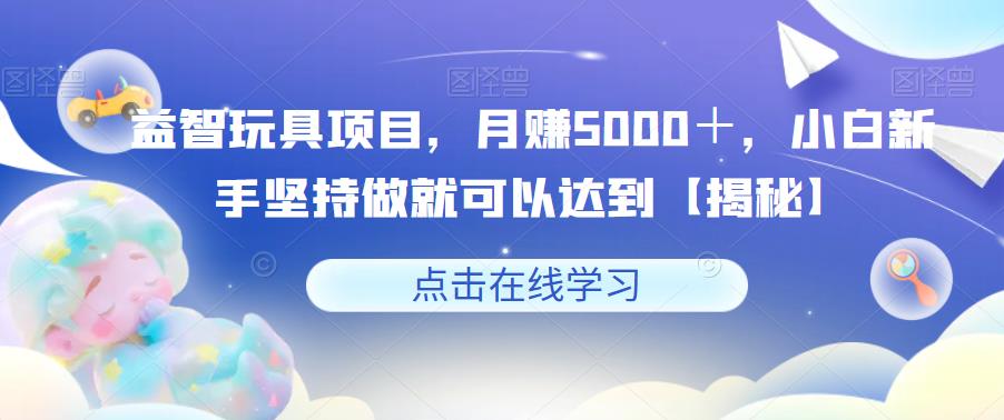 益智玩具项目，月赚5000＋，小白新手坚持做就可以达到【揭秘】-沐风资源库