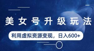美女号升级玩法，利用虚拟资源变现，日入600+（教程+素材）【揭秘】-沐风资源库