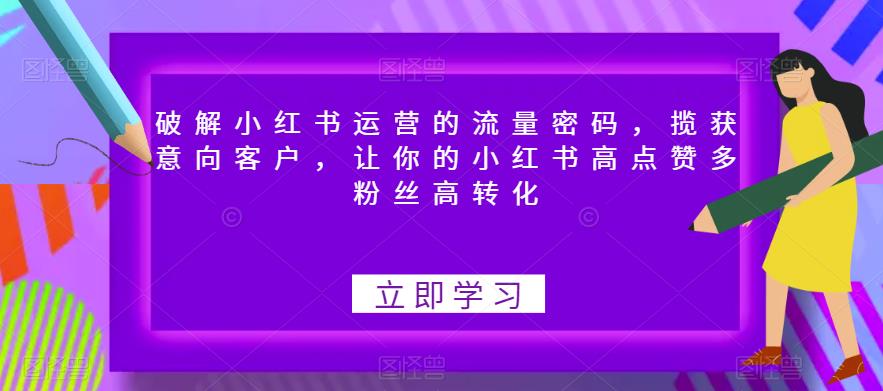 破解小红书运营的流量密码，揽获意向客户，让你的小红书高点赞多粉丝高转化-沐风资源库