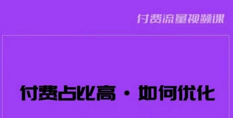 波波-付费占比高，如何优化？只讲方法，不说废话，高效解决问题！-沐风资源库