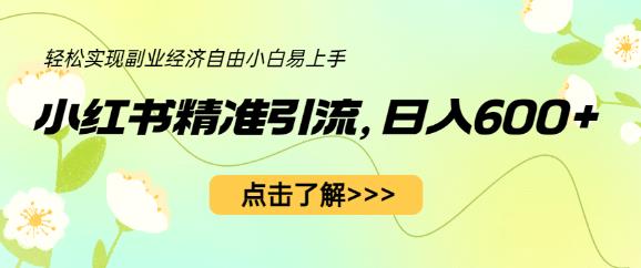 小红书精准引流，小白日入600+，轻松实现副业经济自由（教程+1153G资源）-沐风资源库