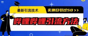 最新引流技术，哔哩哔哩引流方法，实测日引50人【揭秘】-沐风资源库