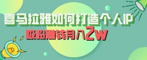 喜马拉雅如何打造个人IP，吸粉赚钱月入2W【揭秘】-沐风资源库