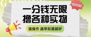 一分钱无限撸实物玩法，让你网购少花冤枉钱【揭秘】-沐风资源库