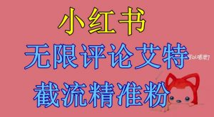 小红书无限评论艾特截流精准粉（软件+教程）-沐风资源库
