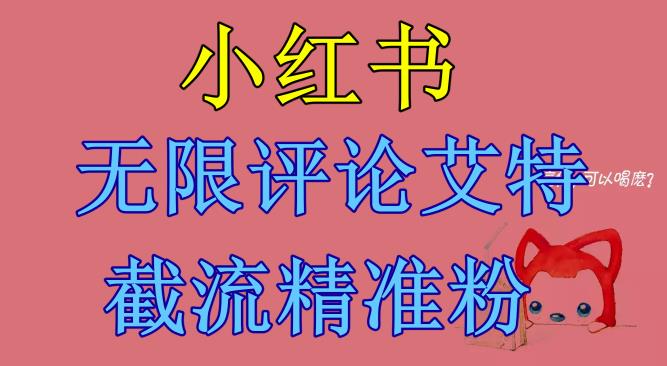 小红书无限评论艾特截流精准粉（软件+教程）-沐风资源库