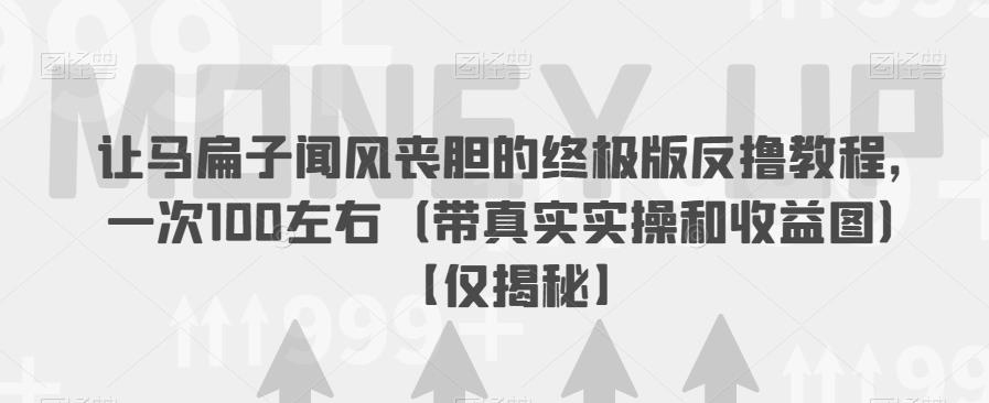 让马扁子闻风丧胆的终极版反撸教程，一次100左右（带真实实操和收益图）【仅揭秘】-沐风资源库