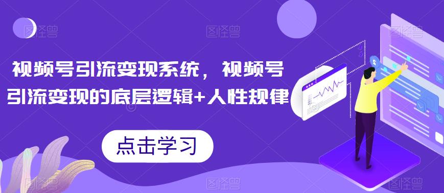 视频号引流变现系统,视频号引流变现的底层逻辑+人性规律-沐风资源库