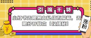 小红书无限暴力私信不屏蔽，无限多开脚本【仅揭秘】-沐风资源库