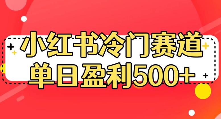 小红书冷门赛道，单日盈利500+【揭秘】-沐风资源库