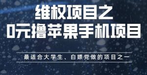 维权项目之0元撸苹果手机项目，最适合大学生、白嫖党做的项目之一【揭秘】-沐风资源库