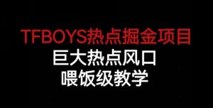 TFBOYS热点掘金项目，巨大热点风口，喂饭级教学-沐风资源库