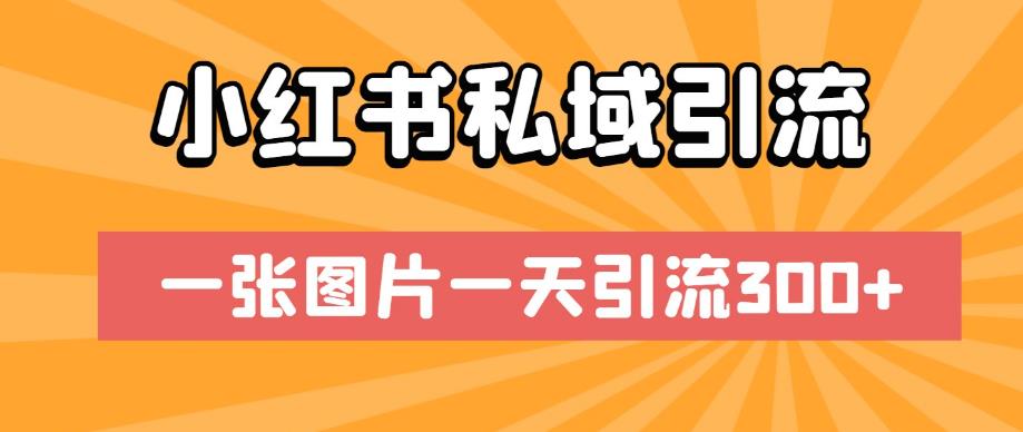 小红书私域引流,一张图片一天引流300+【揭秘】-沐风资源库