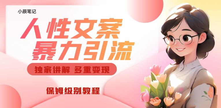 独家人性文案玩法，暴力引流多重变现，保姆级教程【揭秘】-沐风资源库