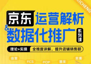 京东运营解析与数据化推广系列课，全维度讲解京东运营逻辑+数据化推广提升店铺销售额-沐风资源库