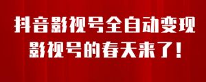 8月最新抖音影视号挂载小程序全自动变现，每天一小时收益500＋，可无限放大【揭秘】-沐风资源库