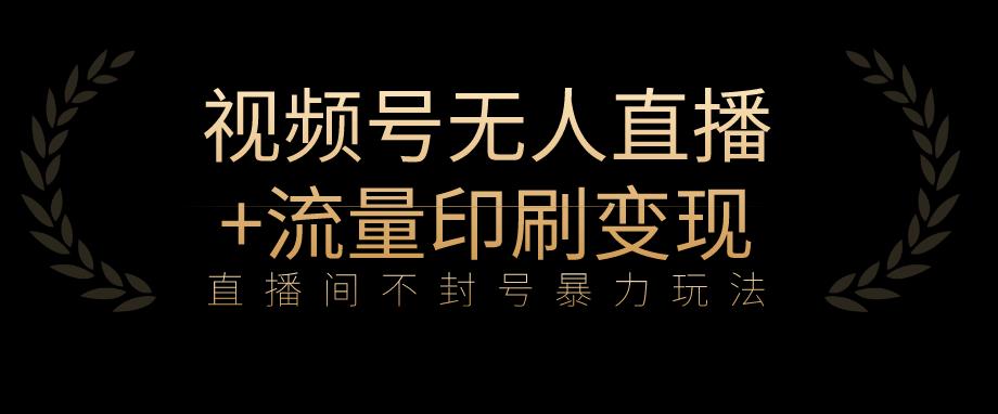 全网首发视频号不封号无人直播暴利玩法+流量印刷机变现，日入1000+【揭秘】-沐风资源库