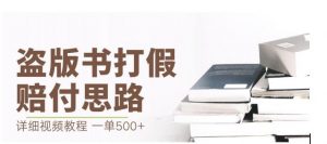 最新盗版书赔付打假项目，一单利润500+【详细玩法视频教程】【仅揭秘】-沐风资源库