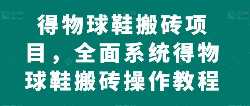 得物球鞋搬砖项目，全面系统得物球鞋搬砖操作教程【揭秘】-沐风资源库