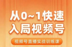 陈厂长·从0-1快速入局视频号课程，视频号直播实战训练课-沐风资源库