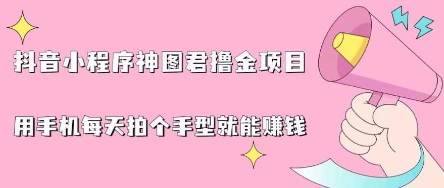 抖音小程序神图君撸金项目，用手机每天拍个手型挂载一下小程序就能赚钱【揭秘】-沐风资源库
