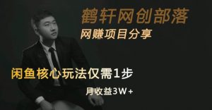 闲鱼核心玩法不卖货也能1年变现20W，玩法简单-沐风资源库