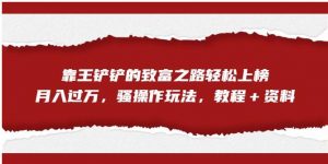 靠王铲铲的致富之路轻松上榜，月入过万，骚操作玩法（教程＋资料）【揭秘】-沐风资源库