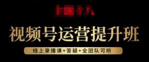 视频号运营提升班：视频号起号逻辑，视频号选品技巧及带货-沐风资源库