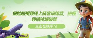 保险短视频线上获客训练营，短视频搞钱爆破营-沐风资源库