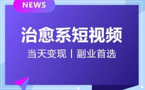 日引流500+的治愈系短视频，当天变现，小白月入过万首-沐风资源库
