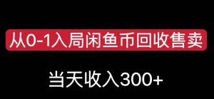 从0-1入局闲鱼币回收售卖,当天变现300,简单无脑【揭秘】-沐风资源库