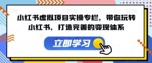 小红书虚拟项目实操专栏，带你玩转小红书，打造完善的变现体系-沐风资源库